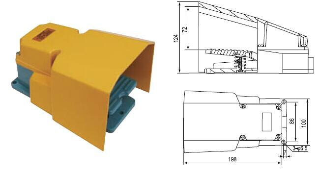 剪板機(jī)腳踏開關(guān)尺寸圖